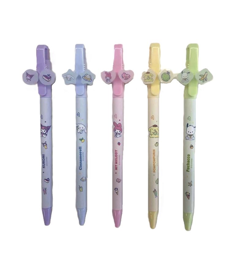 Sanrio Characters Black Rotating Gel Pen 0.5mm (Assorted Characters)