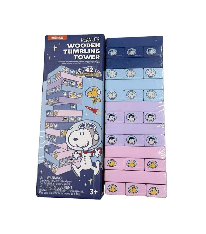 Snoopy The Little Space Explorer Wooden Tumbling Tower