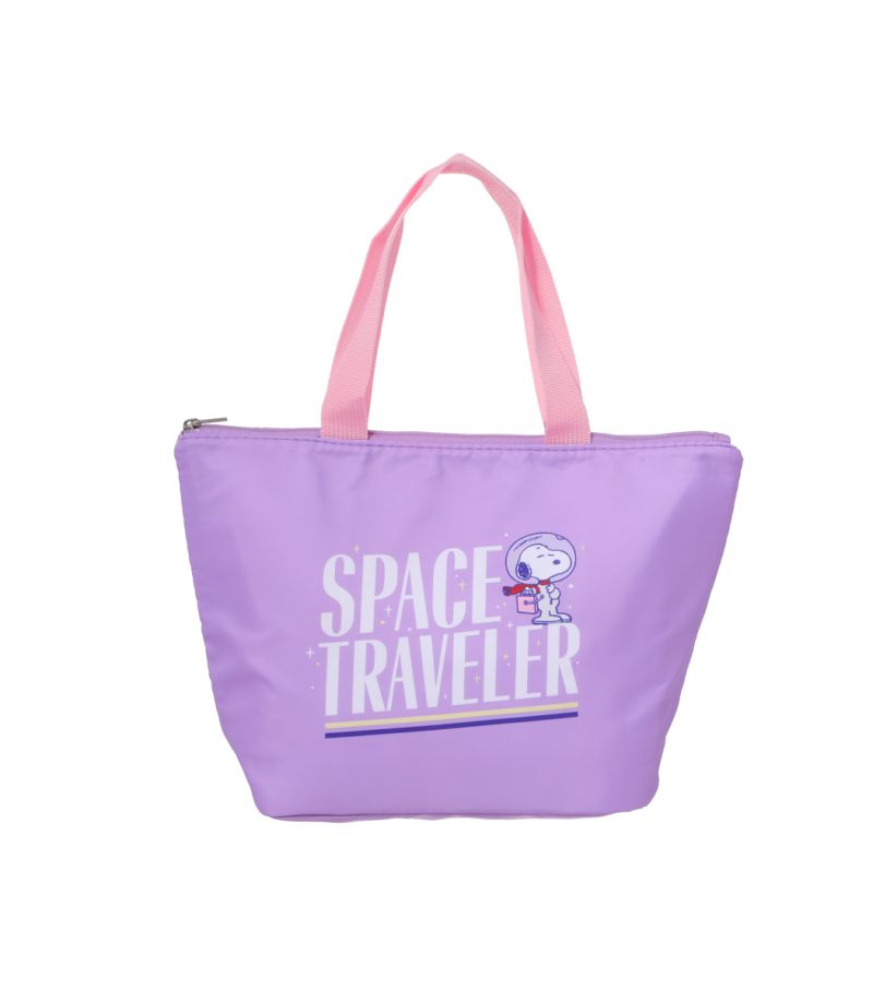 Snoopy The Little Space Explorer Purple Trapezoid Lunch Bag