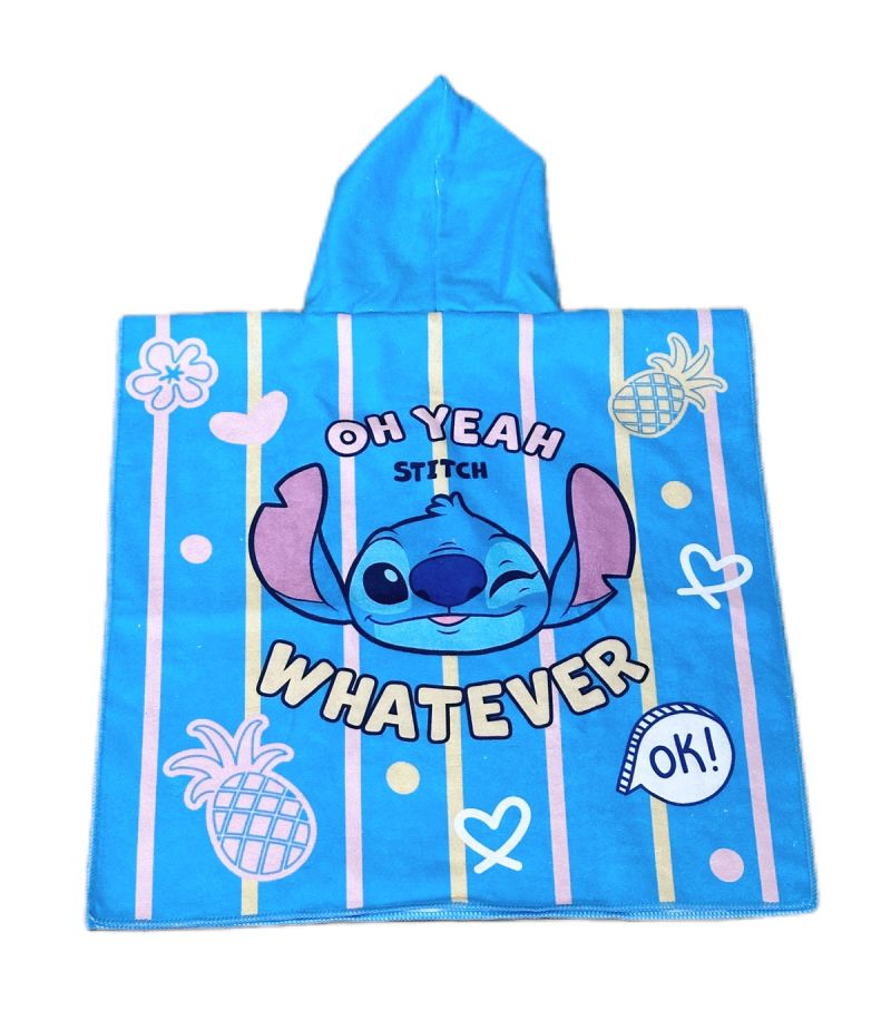 Disney Lilo & Stitch Poncho Hood Bath Towel 