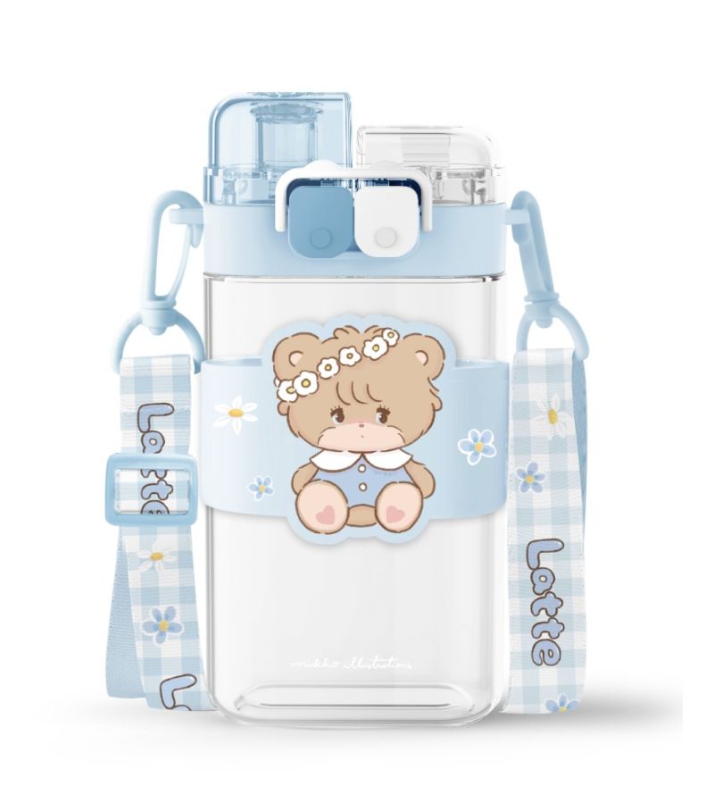 Mikko Collection Latte Plastic Bottle with Shoulder Strap 560ml