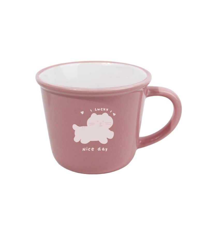 MINSO Animal Series Pink Ceramic Mug 310ml