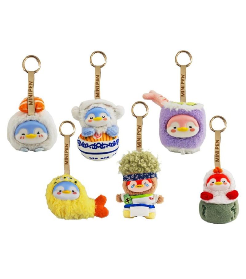 Mini Family Mini Pen Fun Sushi Collection Vinyl Plush Pendant Surprise Blind Box
