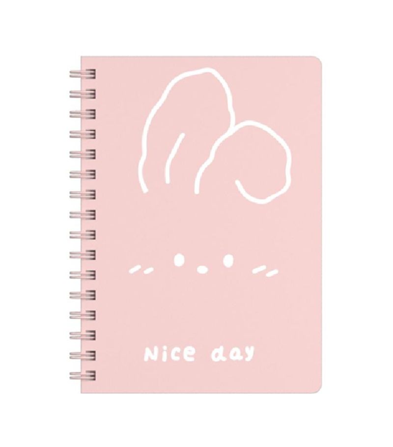 MINSO Animal Series A5 80 Page Wire Bound Pink Notebook