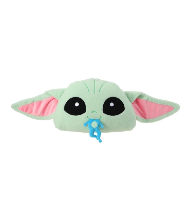 Star Wars Grogu Head Frog Eating 16 Inch Pillow
