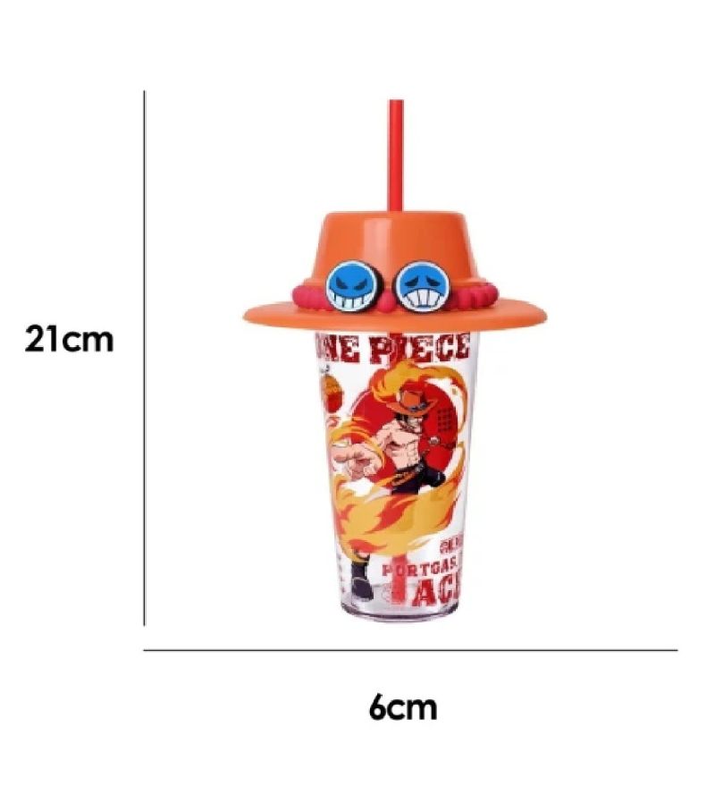 One Piece Classic Retrospective Collection Ace Plastic Tumbler & Straw 640ml