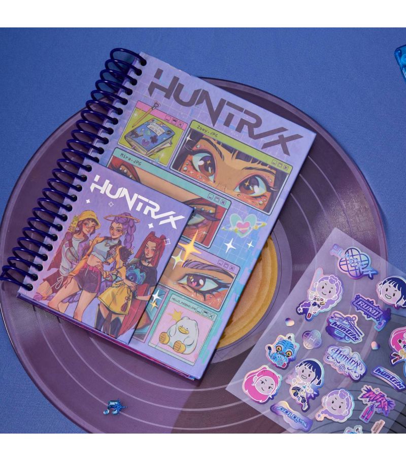 K-Pop Demon Hunters A5 Double Layer Wire Bound 120 Page Notebook & Stickers