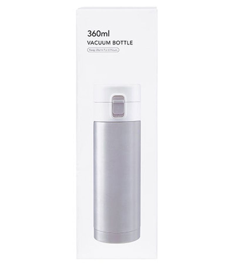 MINISO Stainless Steel Silver Vacuum Bottle