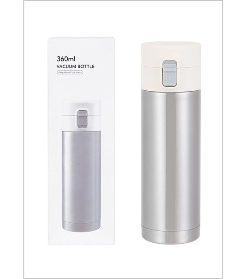 MINISO Stainless Steel Silver Vacuum Bottle