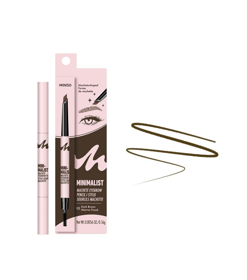 MINISO Minimalist Natural Brow Finish Eyebrow Pencil Dark Brown