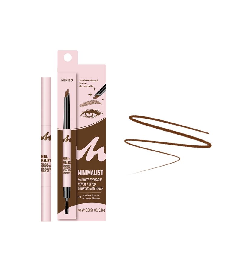 MINISO Minimalist Smooth Application Eyebrow Pencil Medium Brown