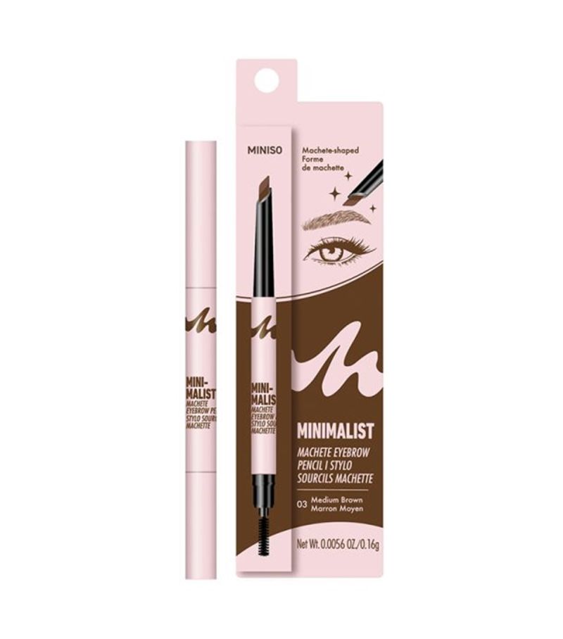MINISO Minimalist Smooth Application Eyebrow Pencil Medium Brown