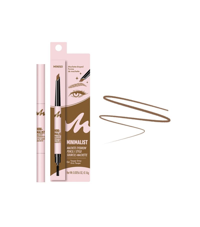 MINISO Minimalist Subtle Brow Shaping Eyebrow Pencil Taupe Grey 