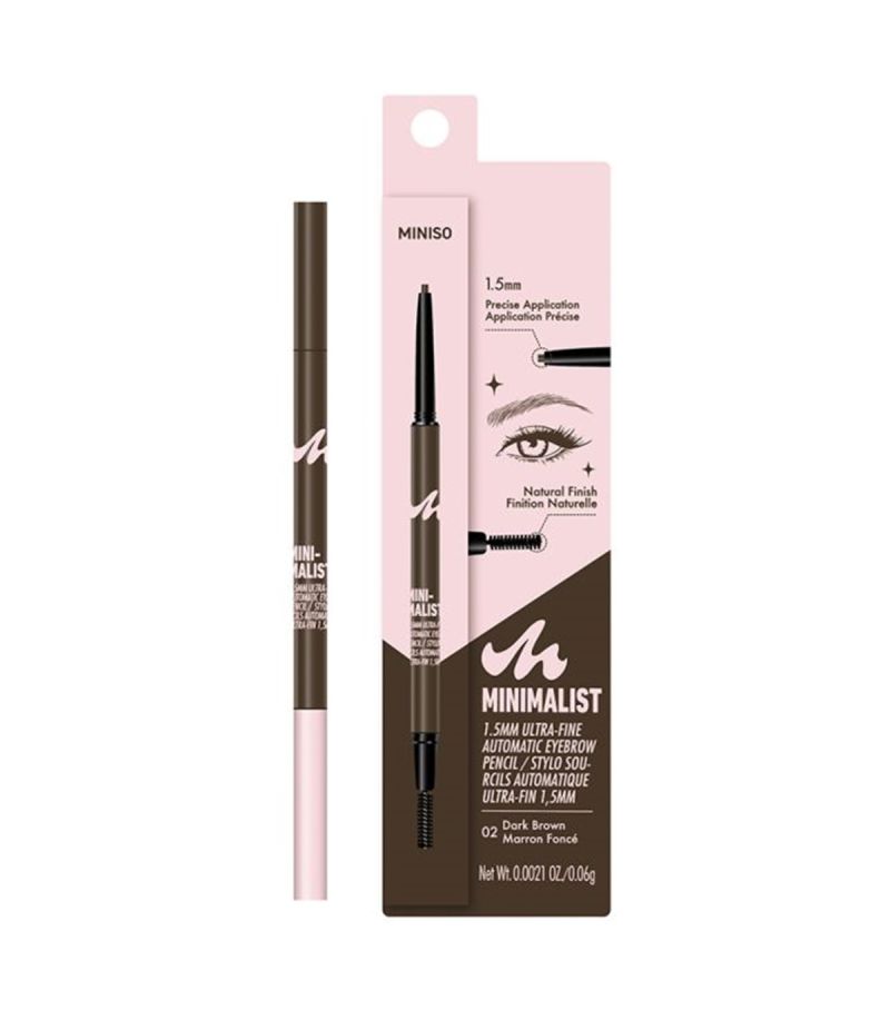 MINISO Minimalist Extra Fine Tip 15mm Eyebrow Pencil Brown 