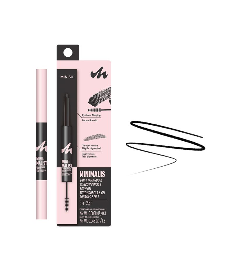 MINISO Minimalist Rich Pigment Eyebrow Pencil Brow Black 