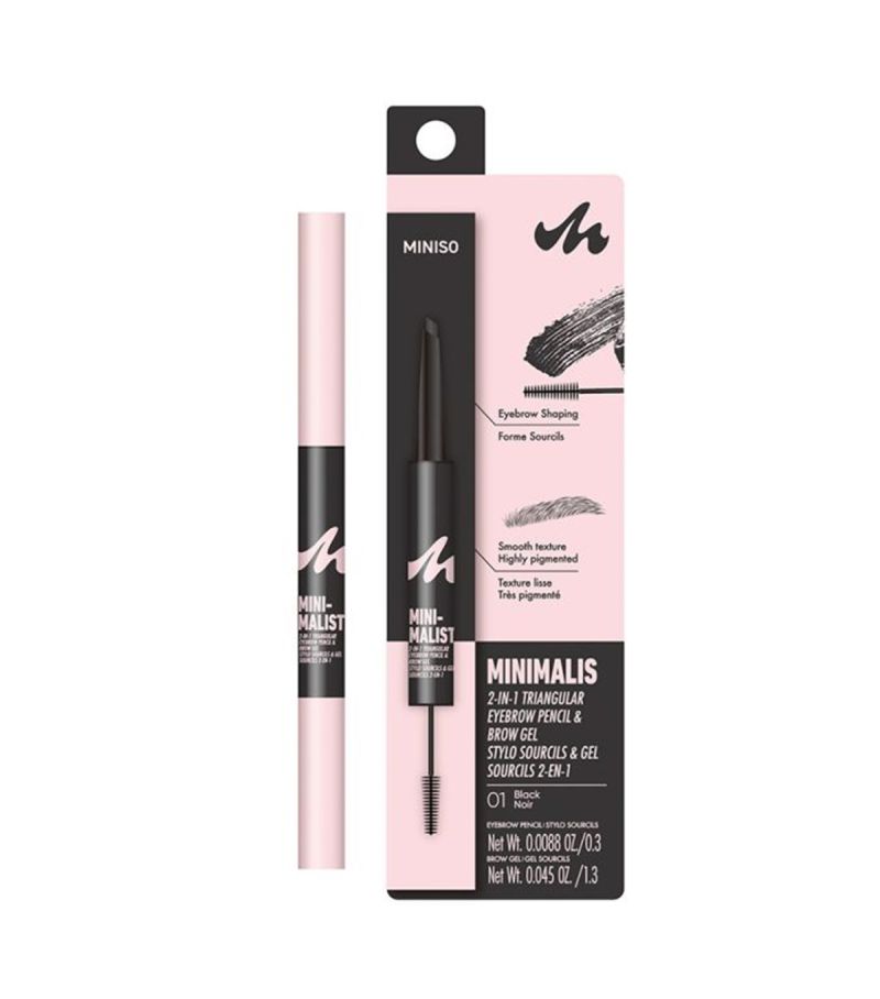 MINISO Minimalist Rich Pigment Eyebrow Pencil Brow Black 