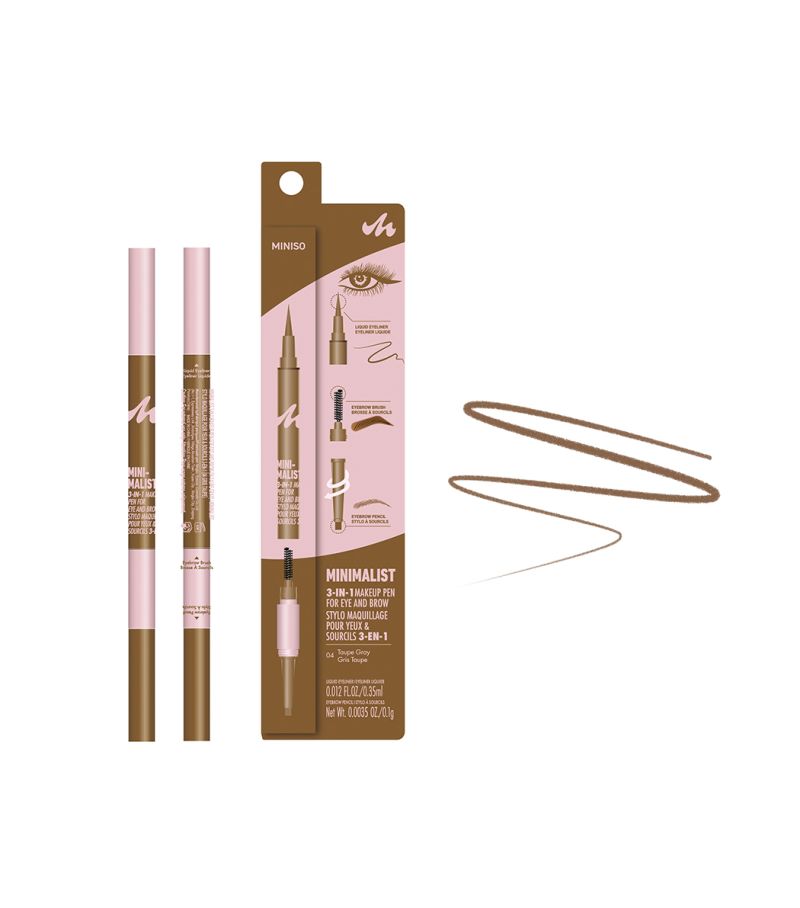 MINISO Makeup Pen Eyebrow Taupe Grey