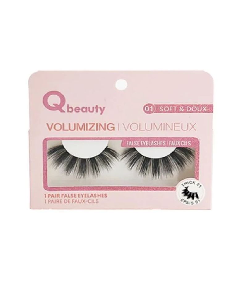 Qbeauty Volumising 1 Pair Thick False Eyelashes 01