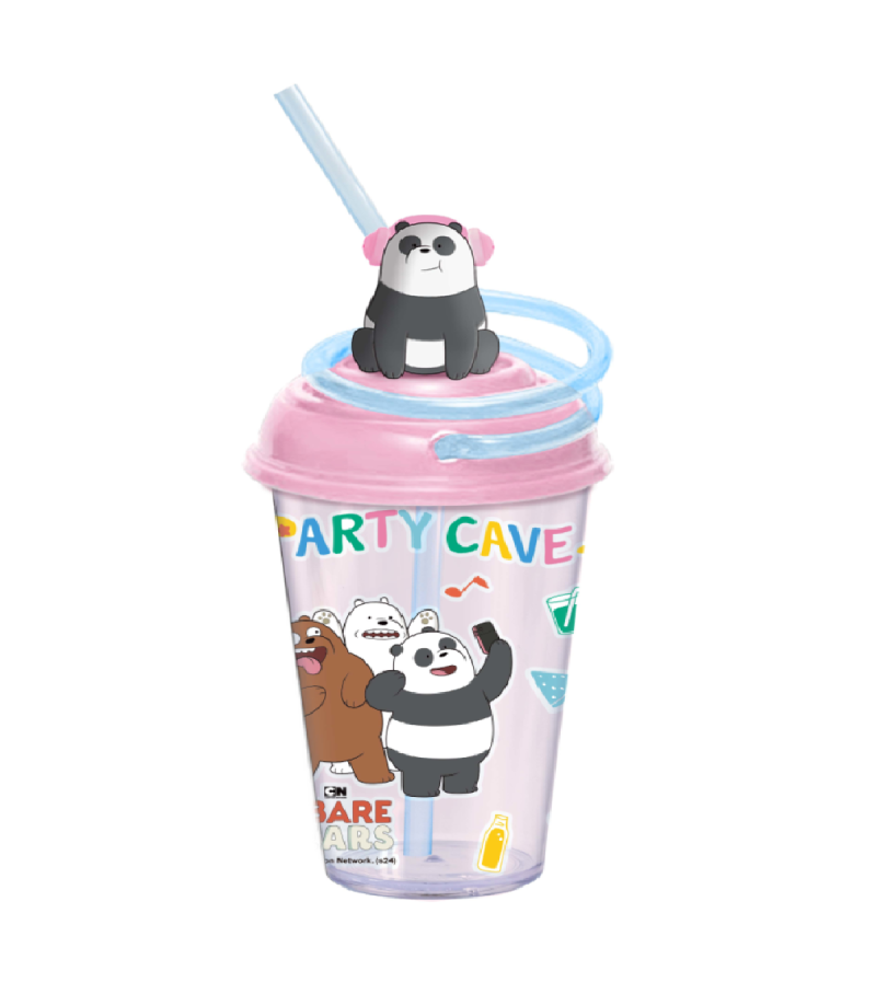 We Bare Bears Seaside Music Festival Plastic Tumbler & Straw 480ml