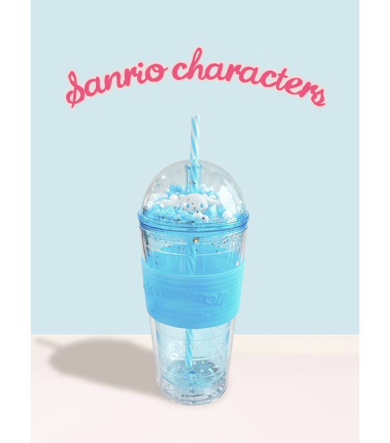 Sanrio Cinnamoroll Party Plastic Tumbler with Straw (600ml)