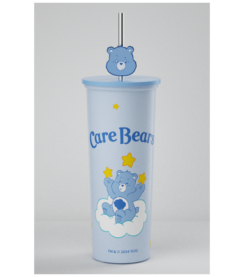 Care Bears Collection Blue Stainless Steel Tumbler with Straw 800ml