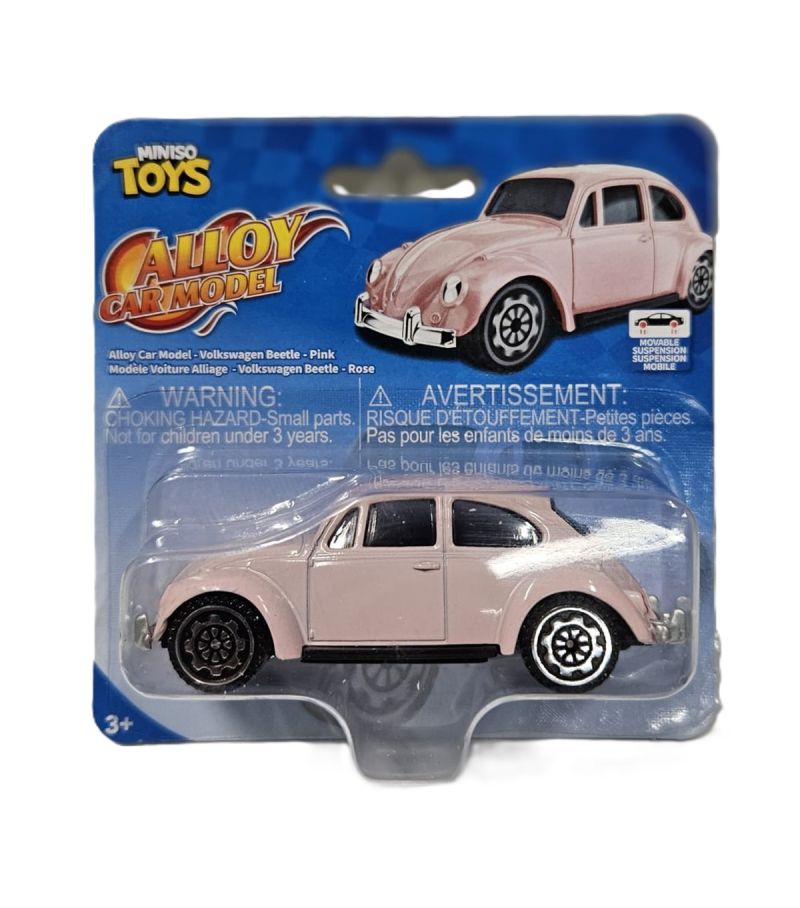 MINISO TOYS Alloy Car Model 3 Inch Pink Volkswagen Beetle