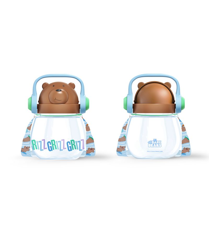 We Bare Bears Seaside Music Festival Grizz Water Bottle & Shoulder Strap 800ml