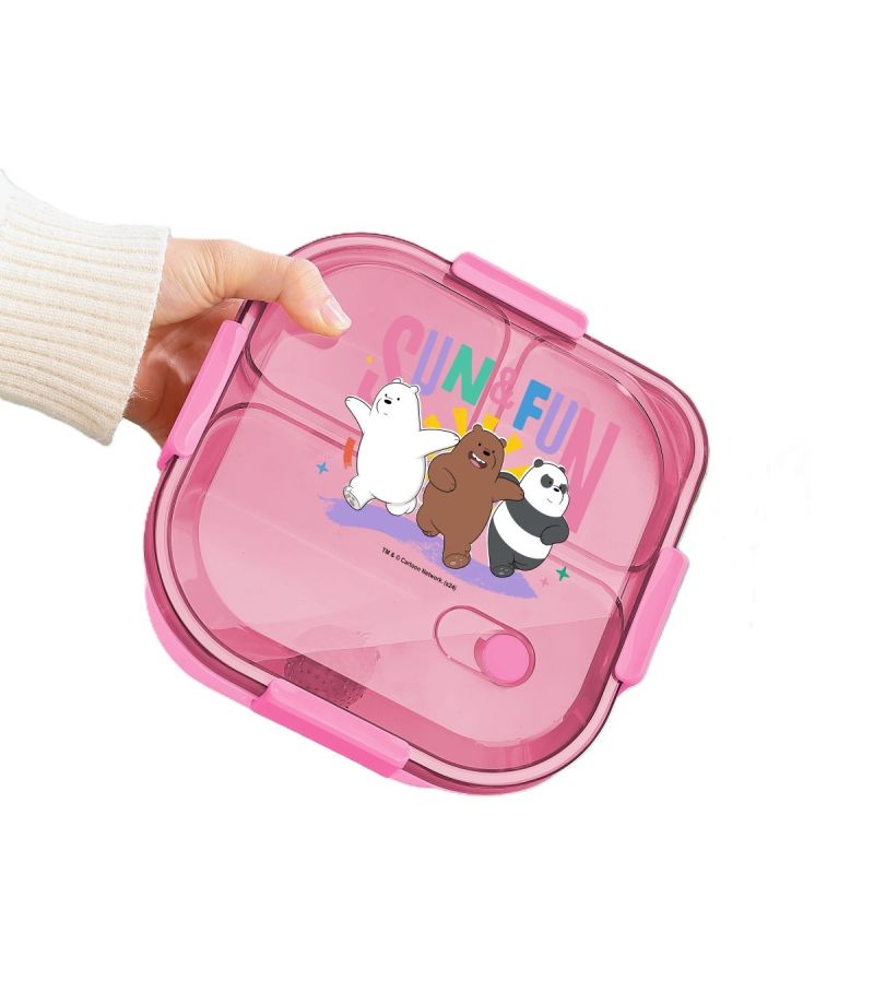 We Bare Bears Seaside Music Festival 3 Compartment Bento Box 1200ml