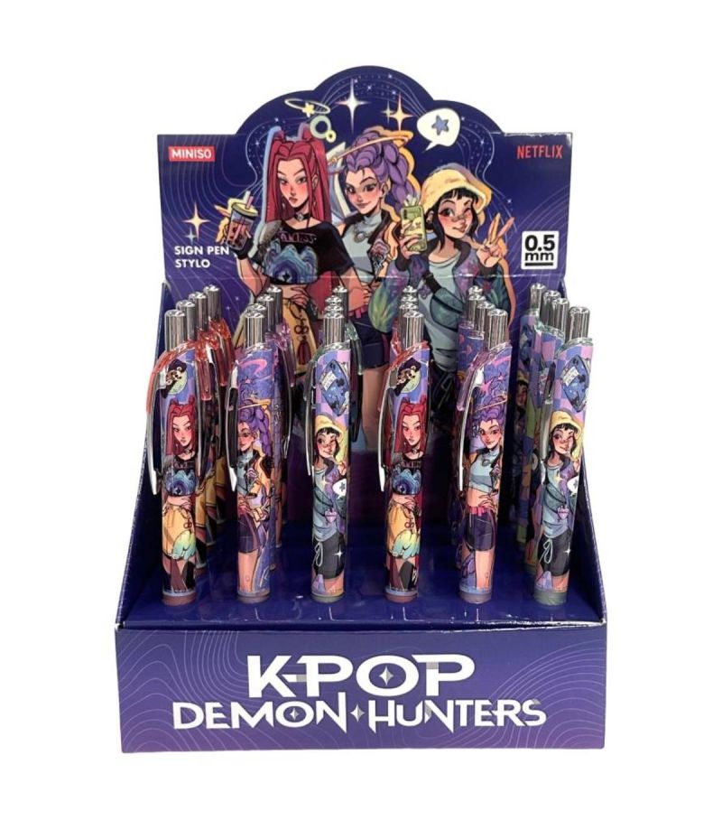 K-Pop Demon Hunters Black Signature Pen (Assorted Characters)