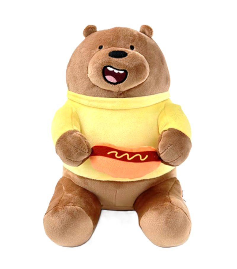 We Bare Bears Grizzly 10 Inch Foodie Plush Soft Toy