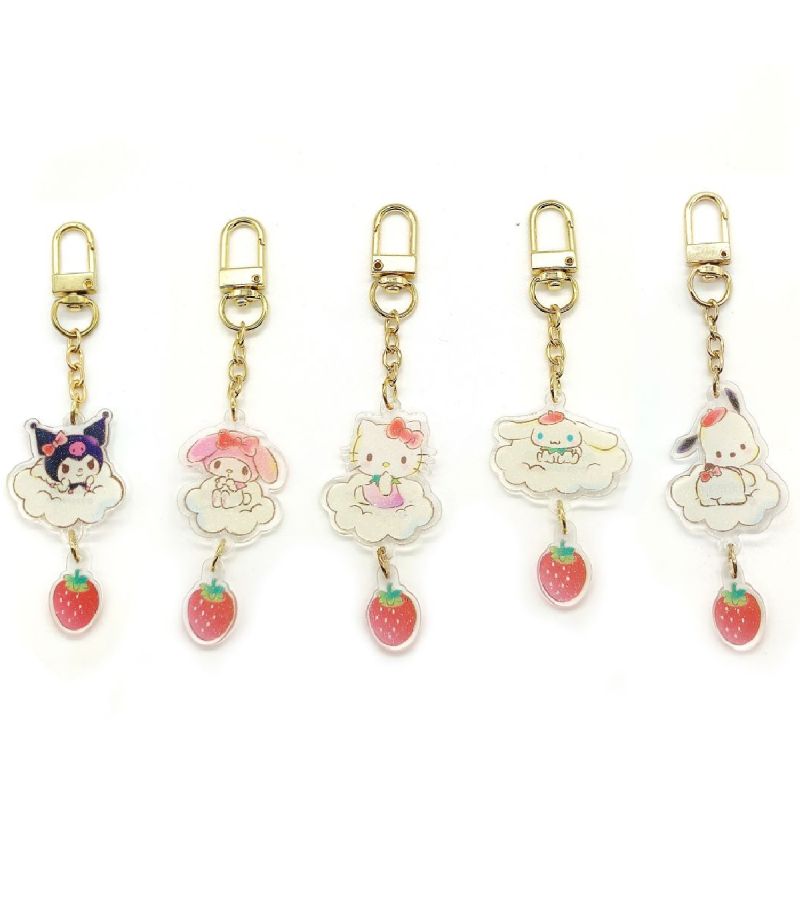 Sanrio Strawberry Collection Acrylic Keychain (Assorted Characters)