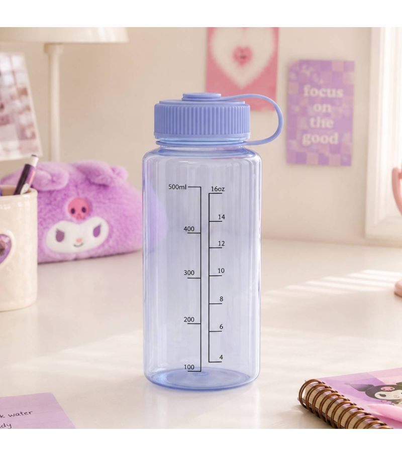MINISO Minimalist Blue Sports Plastic Water Bottle 650ml