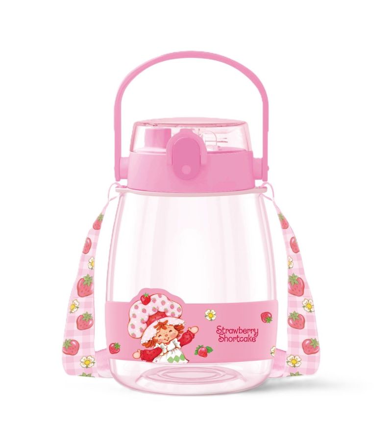 Strawberry Shortcake Water Bottle With Strap 1300ml