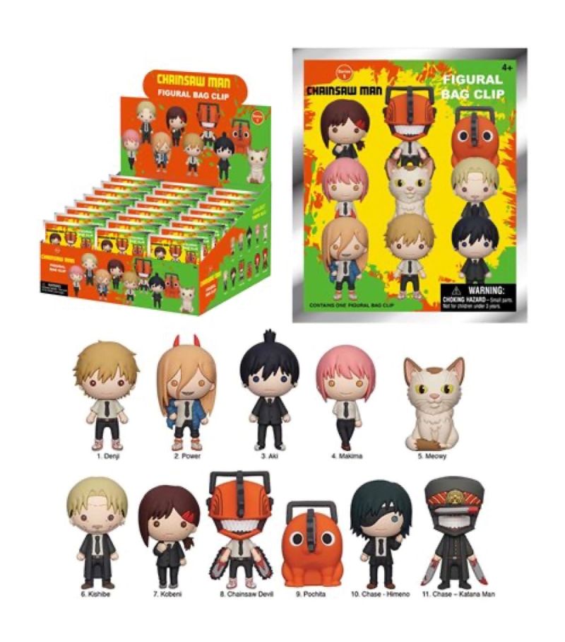 Chainsaw Man Series 1 Bag Clips Foam Keychain Surprise Bag | MINISO