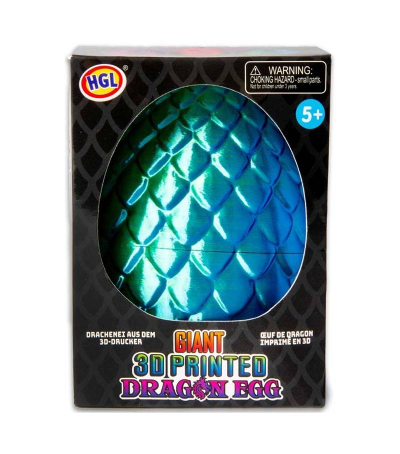 HGL 3D Giant Printed Dragon Egg Squishy Fidget Toy Assorted colours