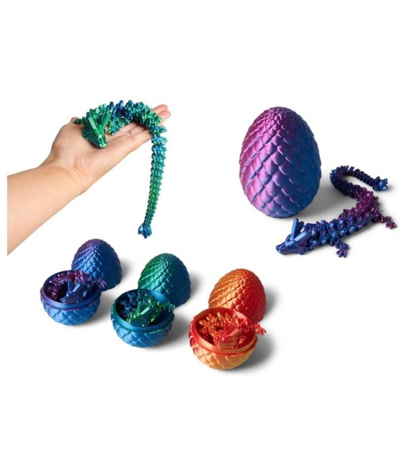 HGL 3D Giant Printed Dragon Egg Squishy Fidget Toy Assorted colours