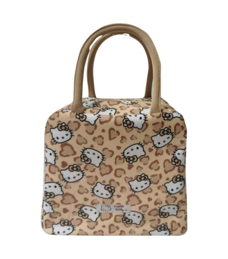 Sanrio Hello Kitty & Friends Leopard Print Brown Lunch Bag