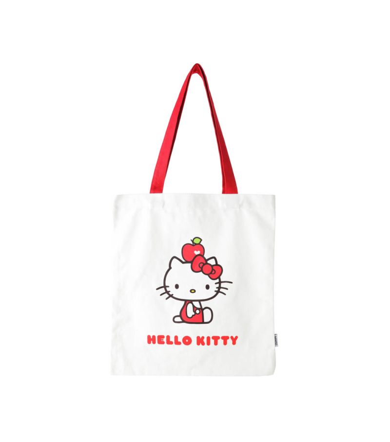 Sanrio Hello Kitty Apple Collection Shopping Bag White