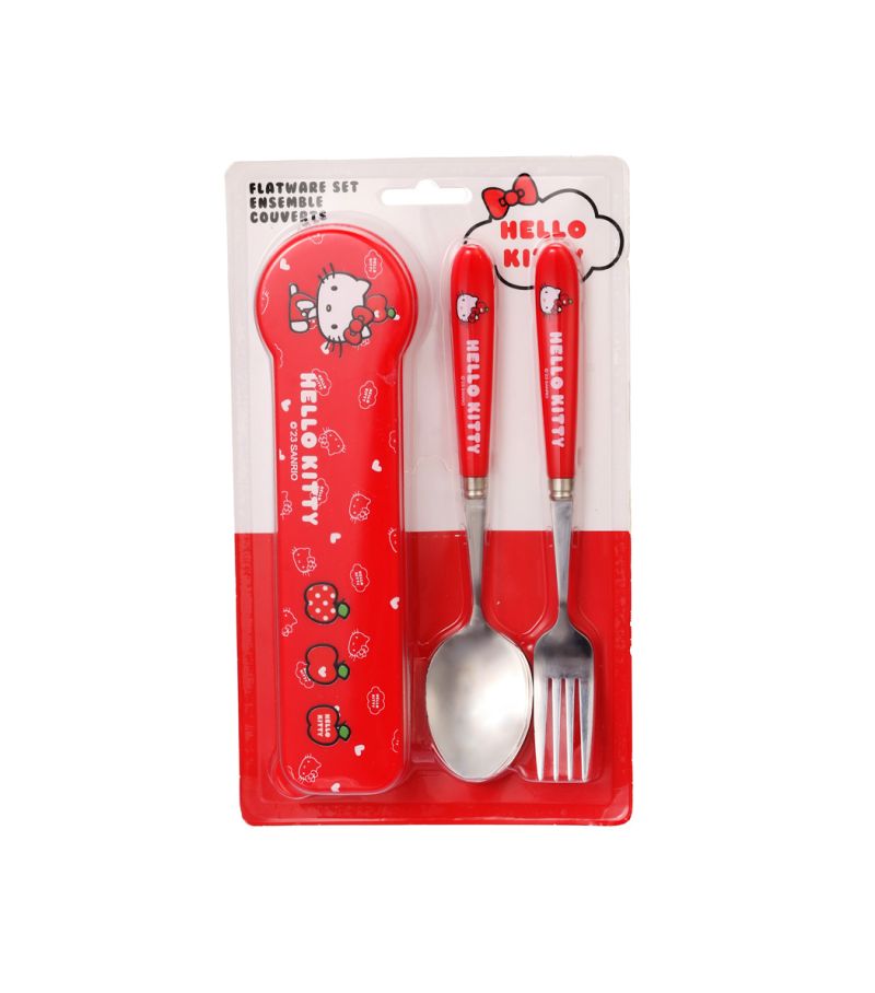 Sanrio Hello Kitty Apple Collection Flatware Fork & Spoon Set