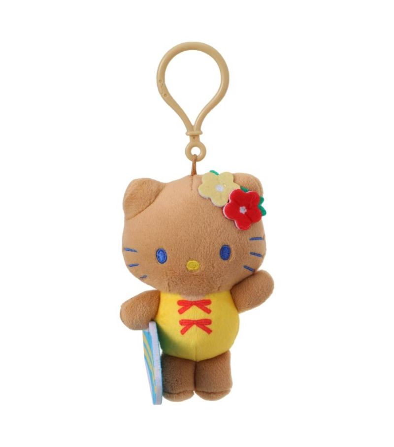 Sanrio Hello Kitty & Friends Jump into Summer 5 Inch Tan Plush Surfing Pendant