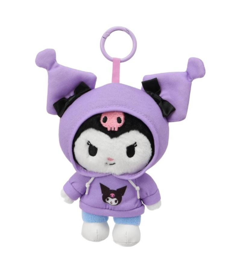 Sanrio Hello Kitty & Friends Kuromi Citywalk Collection 6 Inch Hoodie Plush Pendant