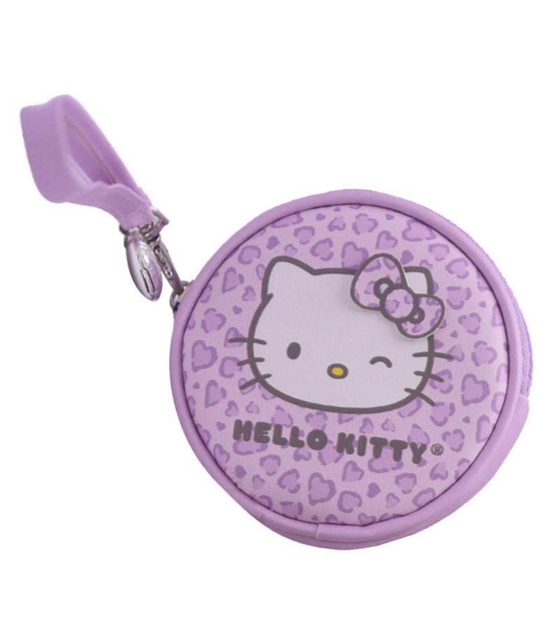 Sanrio Hello Kitty & Friends Purple Leopard Print Round Coin Purse