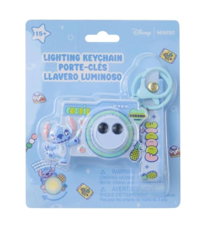 Disney Stitch Dinner Party Collection Camera Shape Light Up Keychain