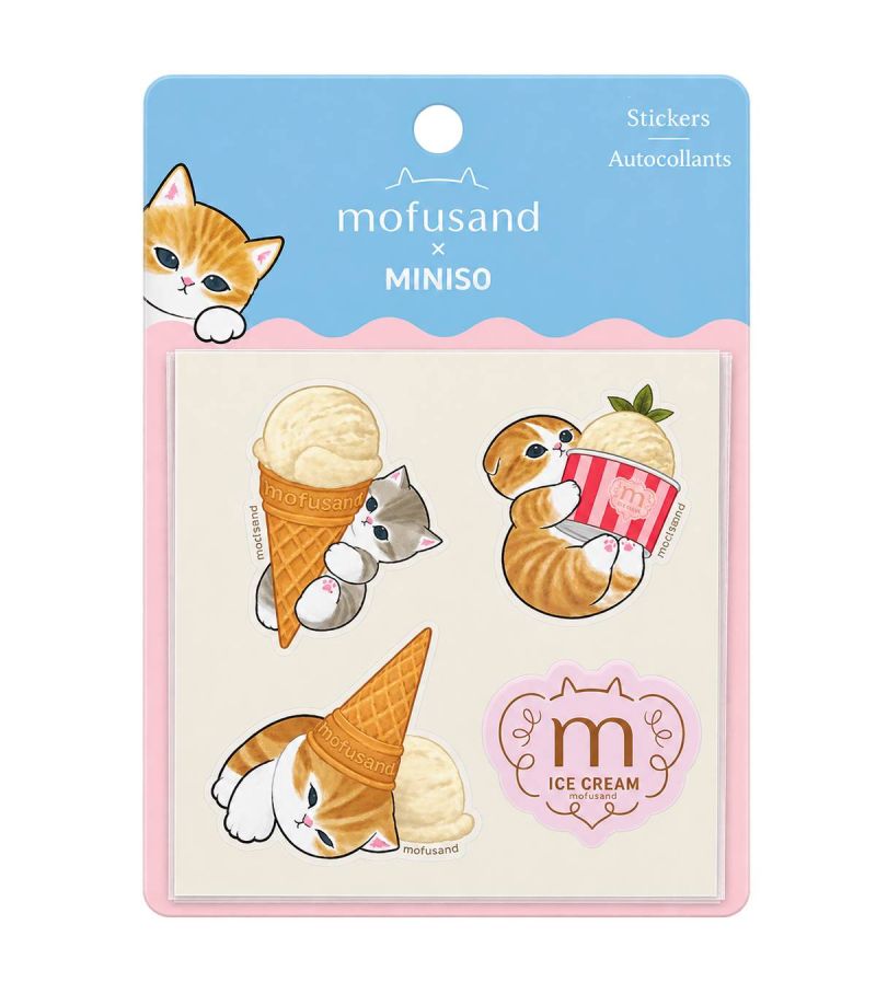 Mofusand Ice Cream Collection Stickers (Assorted)