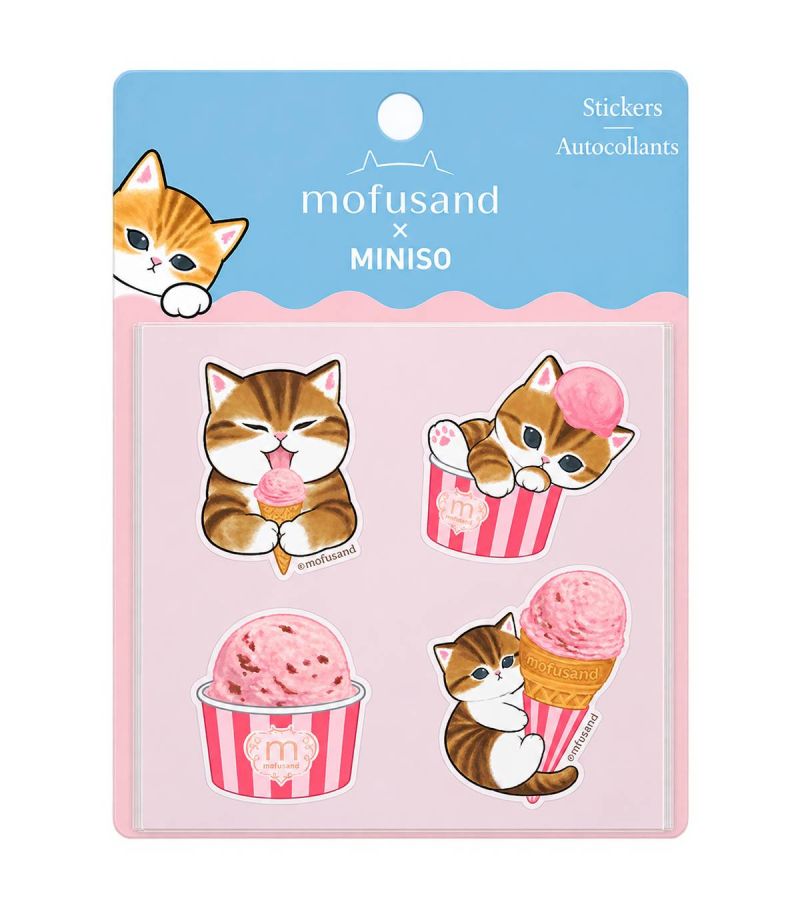 Mofusand Ice Cream Collection Stickers (Assorted)