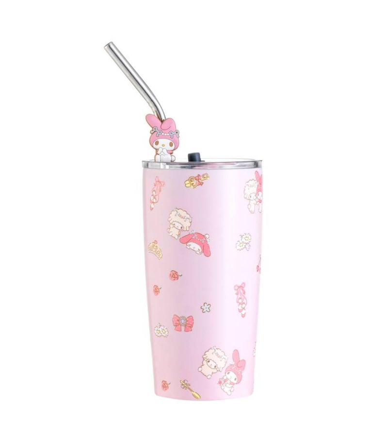 Sanrio Hello Kitty & Friends My Melody Steel Tumbler with Straw 580ml