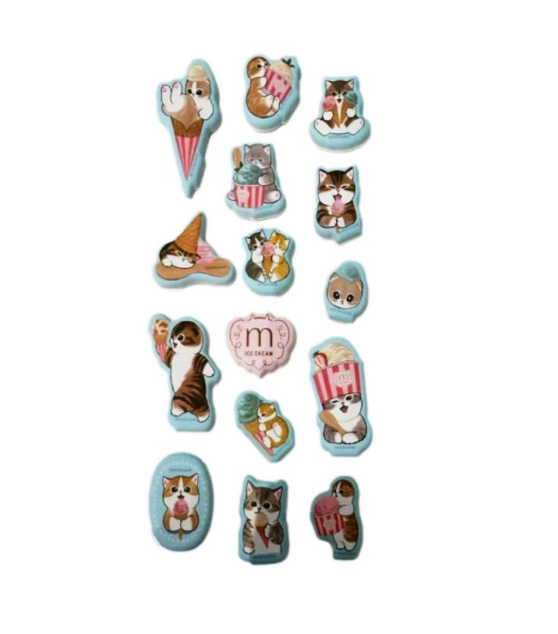 Mofusand Ice Cream Collection Puffy Stickers 