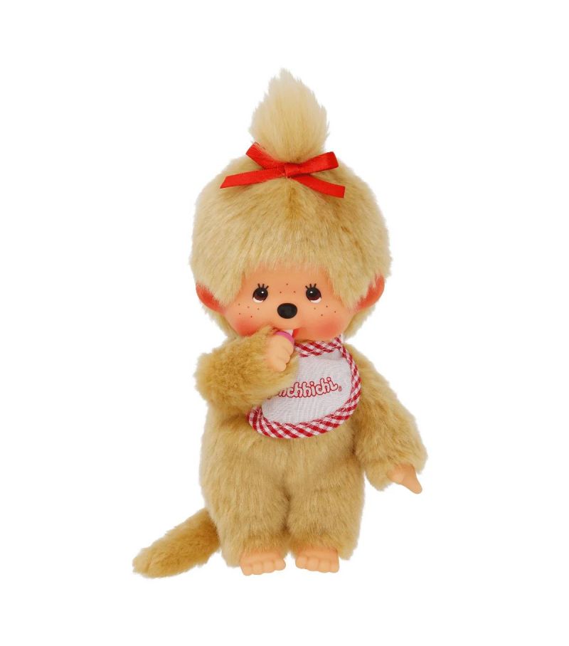 Bandai Monchhichi Beige Girl Plush Soft Toy