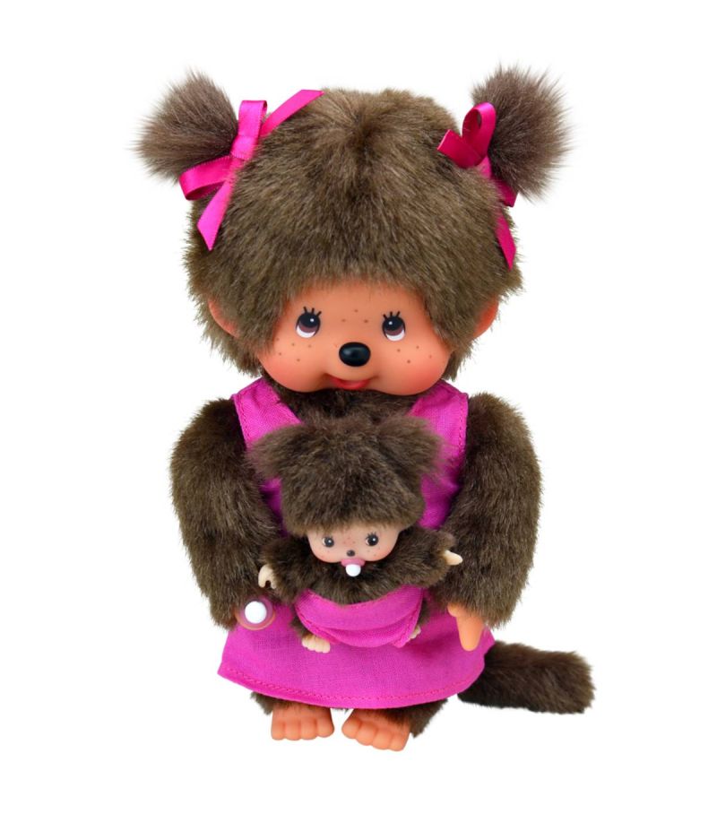 Bandai Monchhichi Mother & Child 20cm Plush Soft Toy (Assorted Characters)