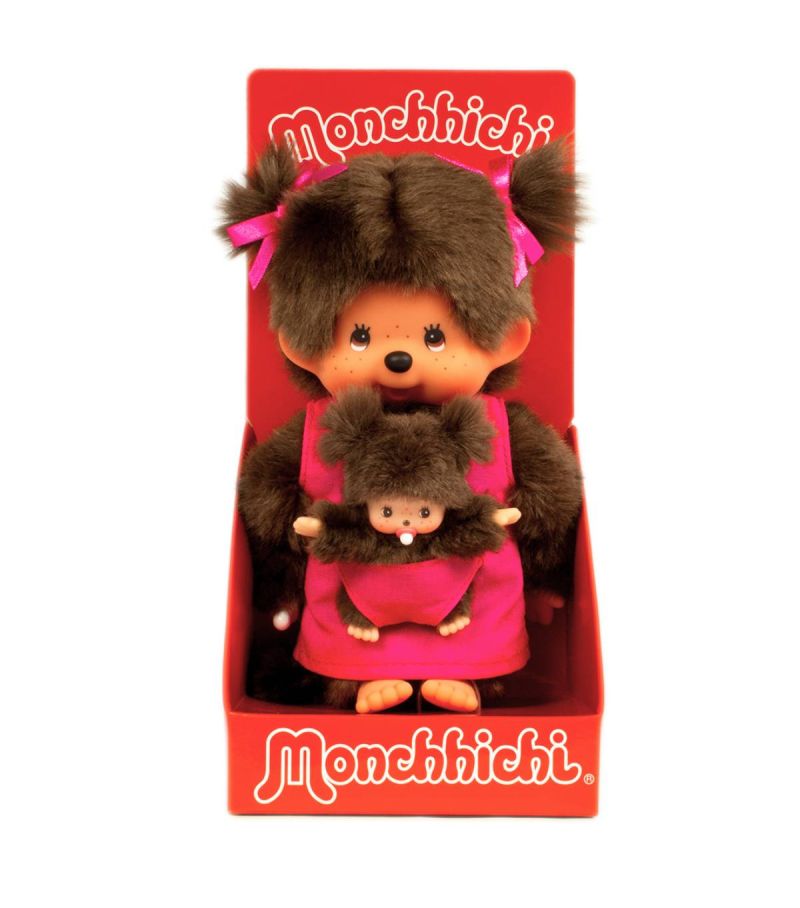 Bandai Monchhichi Mother & Child 20cm Plush Soft Toy (Assorted Characters)